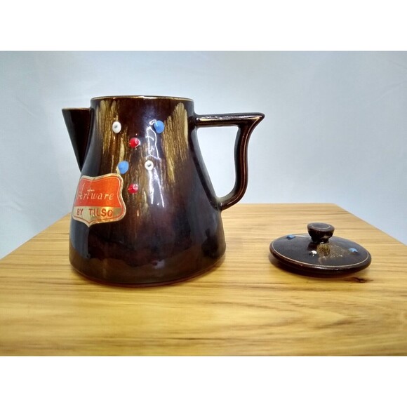 Vintage Artware by Tilso Coffee Pot, Creamer Cup and Drinking Cup Made in Japan - Picture 2 of 15